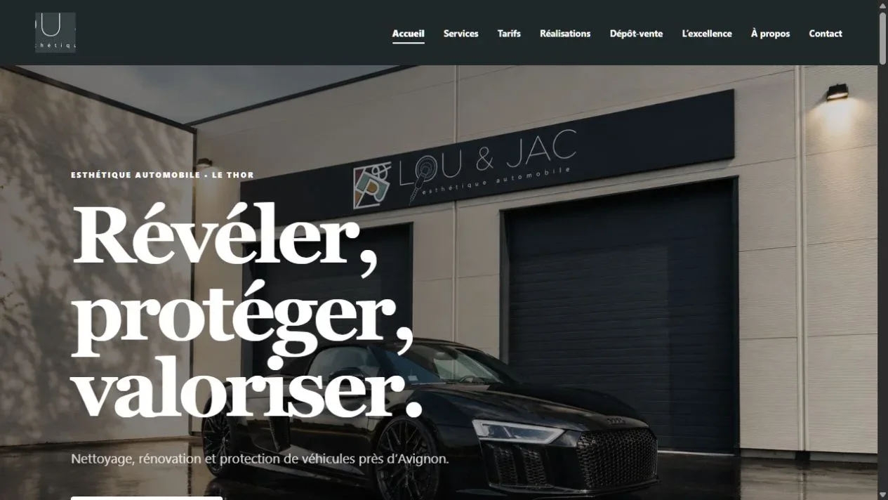 Aperçu réel du site Lou & Jac